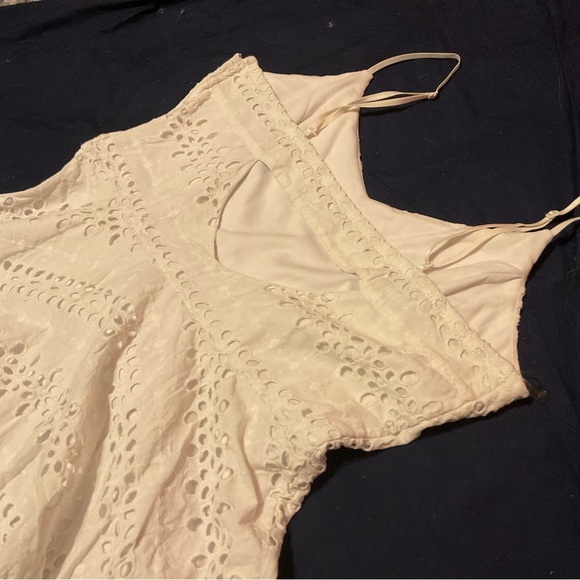 Eyelet Dress with Cut Out and Adjustable Straps | 13 - Picture 3 of 4